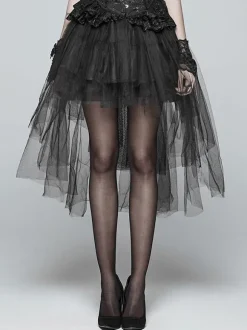 Steampunk Lolita SK Black Tiered Lolita Skirts