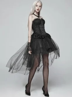 Steampunk Lolita SK Black Tiered Lolita Skirts