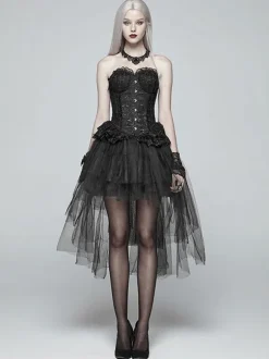 Steampunk Lolita SK Black Tiered Lolita Skirts