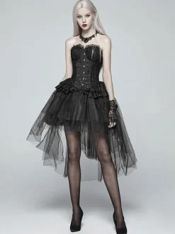Steampunk Lolita SK Black Tiered Lolita Skirts