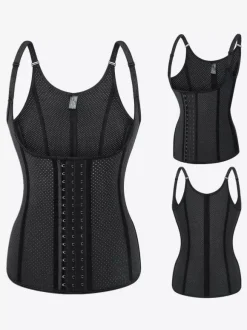 12 Steel Bone Punching Waist Latex Tight Vest Body Shaping Underwear Belly Belt Waist Corset