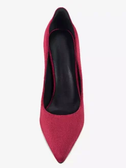 Suede High Heel Pumps Women's Pointed Toe Slip On Dress Pumps