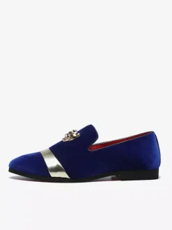 Suede Men's Loafers Round Toe Designed Flat Slip On Prom Shoes