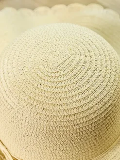 Summer Wave Wide Brim Straw Hat Sun Protection Beach Sun Hat For Women 2026