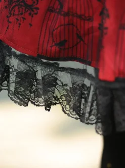 Sweet Lace Lolita SK Burgundy Lolita Skirts
