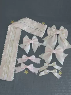 Sweet Lolita Accessories Gold Bows Accessory Miscellaneous