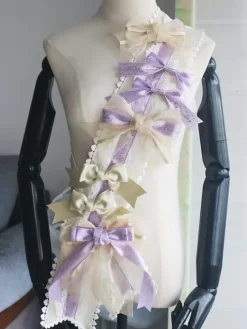 Sweet Lolita Accessories Gold Bows Accessory Miscellaneous