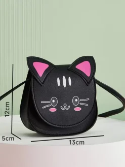 Sweet Lolita Bag Pink PU Leather Cat PU Leather cross-body bag Lolita Accessories