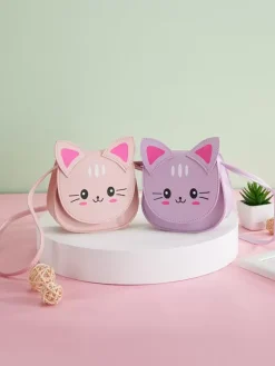 Sweet Lolita Bag Pink PU Leather Cat PU Leather cross-body bag Lolita Accessories