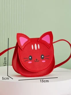 Sweet Lolita Bag Pink PU Leather Cat PU Leather cross-body bag Lolita Accessories