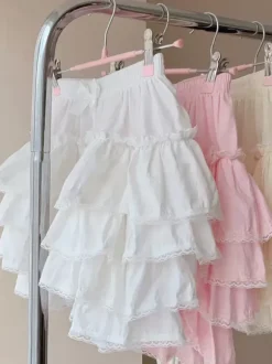 Sweet Lolita Bloomers Ruffles Loose White Lolita Shorts