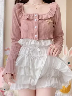 Sweet Lolita Bloomers Ruffles Loose White Lolita Shorts