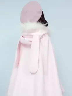 Sweet Lolita Coats Pink Coat Bows Ruffles Overcoat Polyester Fall Lolita Outwears