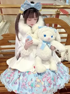 Sweet Lolita Coats Pink Coat Bows Ruffles Overcoat Polyester Fall Lolita Outwears
