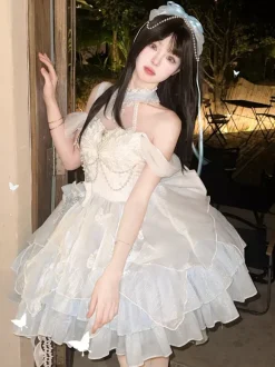Sweet Lolita Dress Ballet JSK Multi-Layered Polyester Sleeveless Sweet Lolita Dress