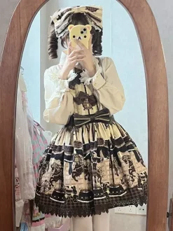 Sweet Lolita Dress Cotton Sleeveless Bows Sweet Jumper Lolita Dress