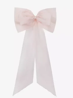 Sweet Lolita Dress Jacquard Bows Jumper Skirt Pink Detachable Sleeves Bloom Silhouette With Train Lolita Dress