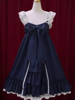 Sweet Lolita Dress JSK Chiffon Turquoise Sleeveless Lolita Jumper Skirt