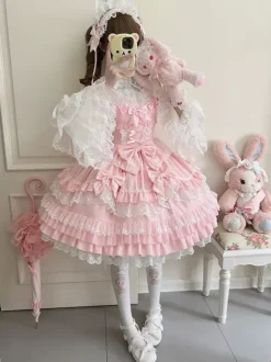 Sweet Lolita Dress JSK Multi-Layered Polyester Sleeveless Sweet Lolita Dress