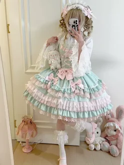 Sweet Lolita Dress JSK Multi-Layered Polyester Sleeveless Sweet Lolita Dress