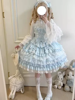 Sweet Lolita Dress JSK Multi-Layered Polyester Sleeveless Sweet Lolita Dress