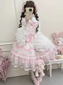 Sweet Lolita Dress Polyester Sleeveless Jumper Sweet Lolita Dress
