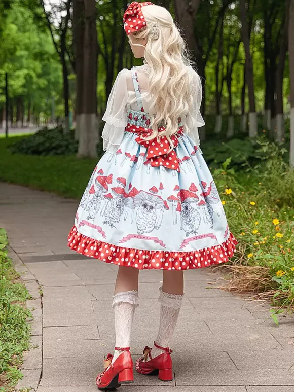 Sweet Lolita Dress Polyester Bows Bowknot Sweet Lolita Dress