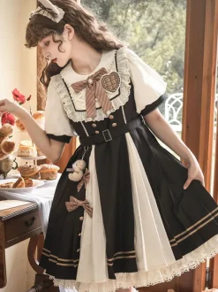 Sweet Lolita Dress Polyester Short Sleeves Dress Lolita Dress