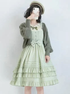Sweet Lolita Dress Polyester Sleeveless Jumper Dress