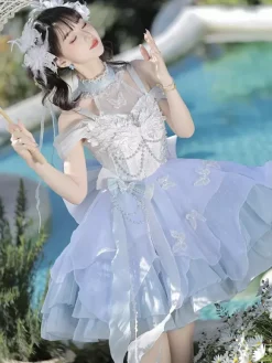 Sweet Lolita Dress Polyester Sleeveless Dress Lolita Dress