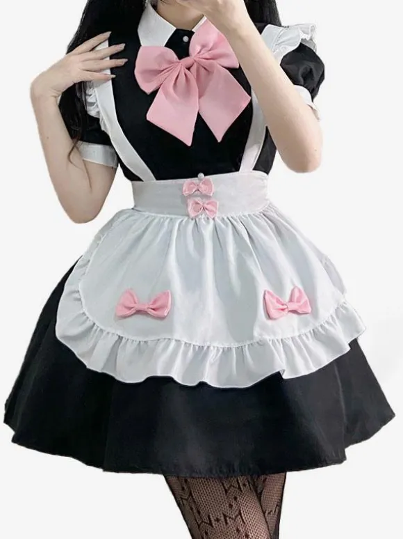 Sweet Lolita Dress Polyester Short Sleeves Dress
