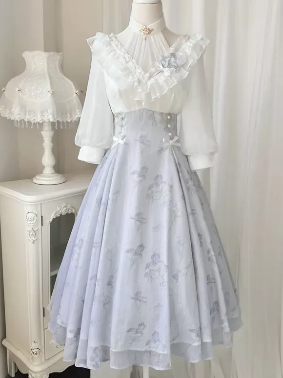 Sweet Lolita Dress Polyester 3/4 Length Sleeves Dress Sweet Lolita Dress