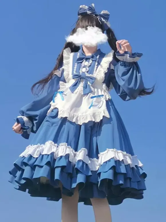 Sweet Lolita Dress Polyester Long Sleeves Dress Lolita Dress