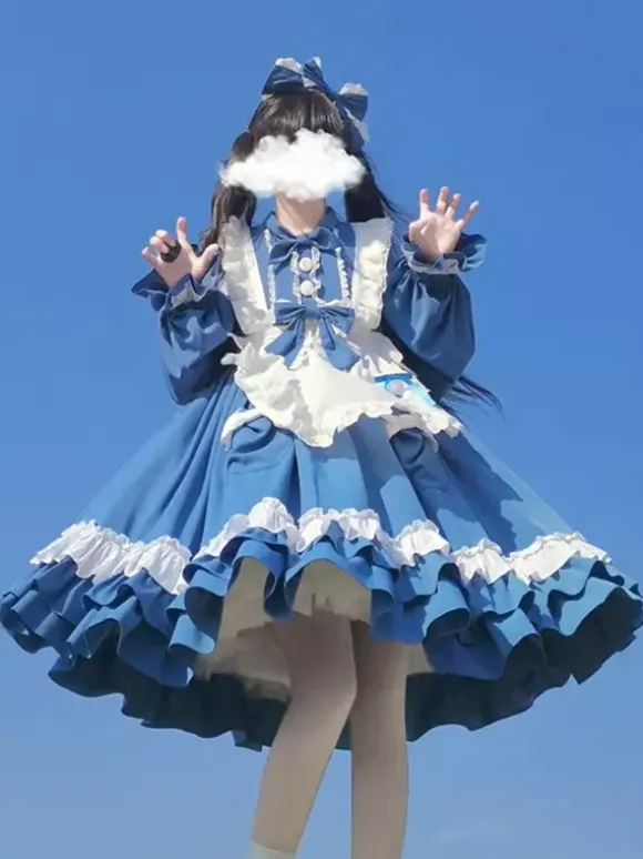 Sweet Lolita Dress Polyester Long Sleeves Dress Lolita Dress