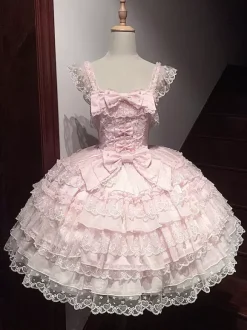 Sweet Lolita Dress Polyester Sleeveless Jumper Sweet Lolita Dress