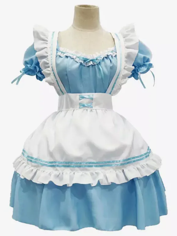 Sweet Lolita Dress Polyester Short Sleeves Dress