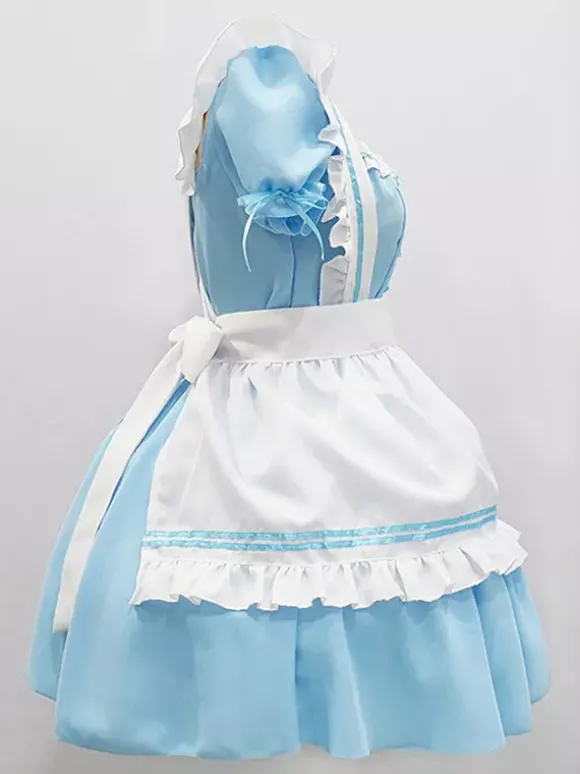 Sweet Lolita Dress Polyester Short Sleeves Dress
