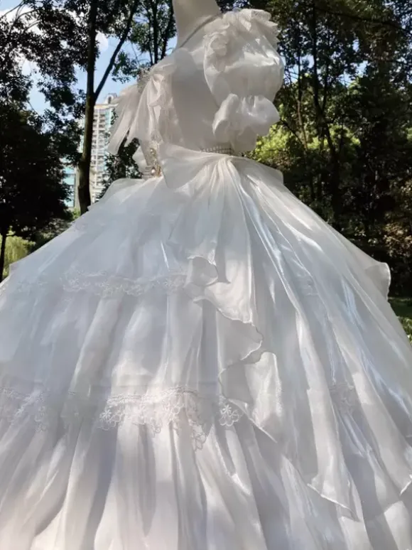 Sweet Lolita Dress Polyester Short Sleeves Lolita Dress