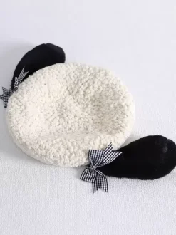 Sweet Lolita Hat Ecru White Bows Accessory Polyester Lolita Accessories