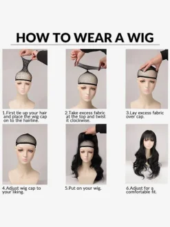 Sweet Lolita Wigs Brownish Black Long Heat-resistant Fiber Tousled Lolita Accessories