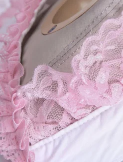 Sweet Pink Cotton Loltia Jumper Dress Bows Layers Ruffles