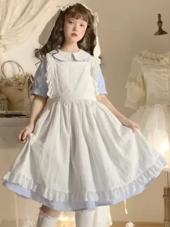 Sweet Lolita Accessories White Ruffles Apron Miscellaneous