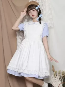 Sweet Lolita Accessories White Ruffles Apron Miscellaneous
