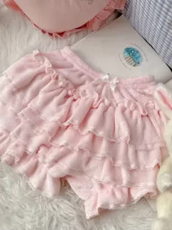 Sweet Lolita Bloomers Ruffles Lace Pink Lolita Shorts