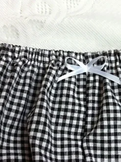 Sweet Lolita Bloomers Two-Toned Plaids Bows Cotton Lolita Shorts For Women