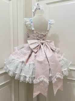 Sweet Lolita Dresses Back Bow Bandage JSK Short Lolita Dress