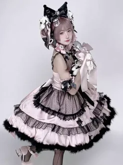 Sweet Lolita Dresses Ruffles lolita Singing Dress Princess Suspender Dress