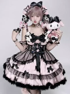 Sweet Lolita Dresses Ruffles lolita Singing Dress Princess Suspender Dress