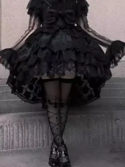 Sweet Lolita Dress Lace Trimmed Sleeveless Jumper Skirt With Puffy Silhouette In 3 Colors