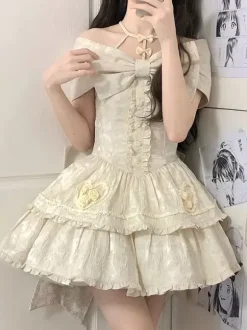 Sweet Lolita Dress Polyester Sleeveless Jumper Skirt Sweet Lolita Dress